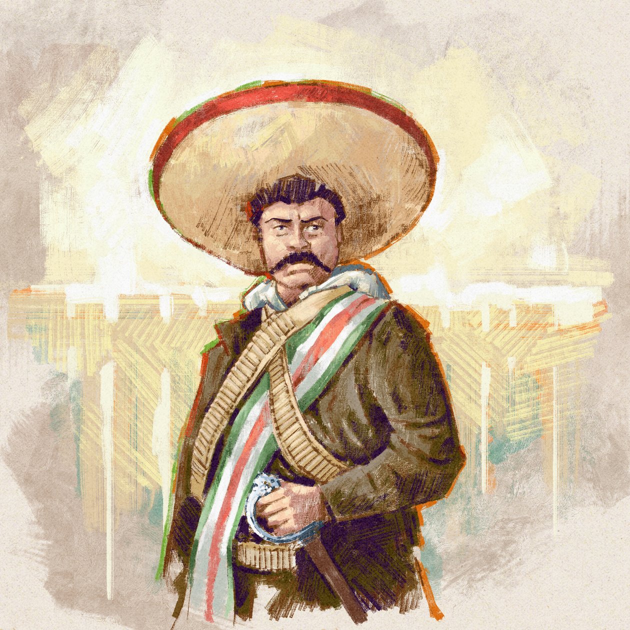 Muotokuva meksikolaisesta vallankumouksellisesta Pancho Villasta, 2023 (kuva) od Alessandro Lonati