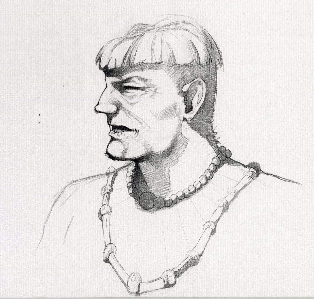 Portrét piráta (soukromníka) nebo busta námořníka. Kresba Alessandro Lonati. od Alessandro Lonati