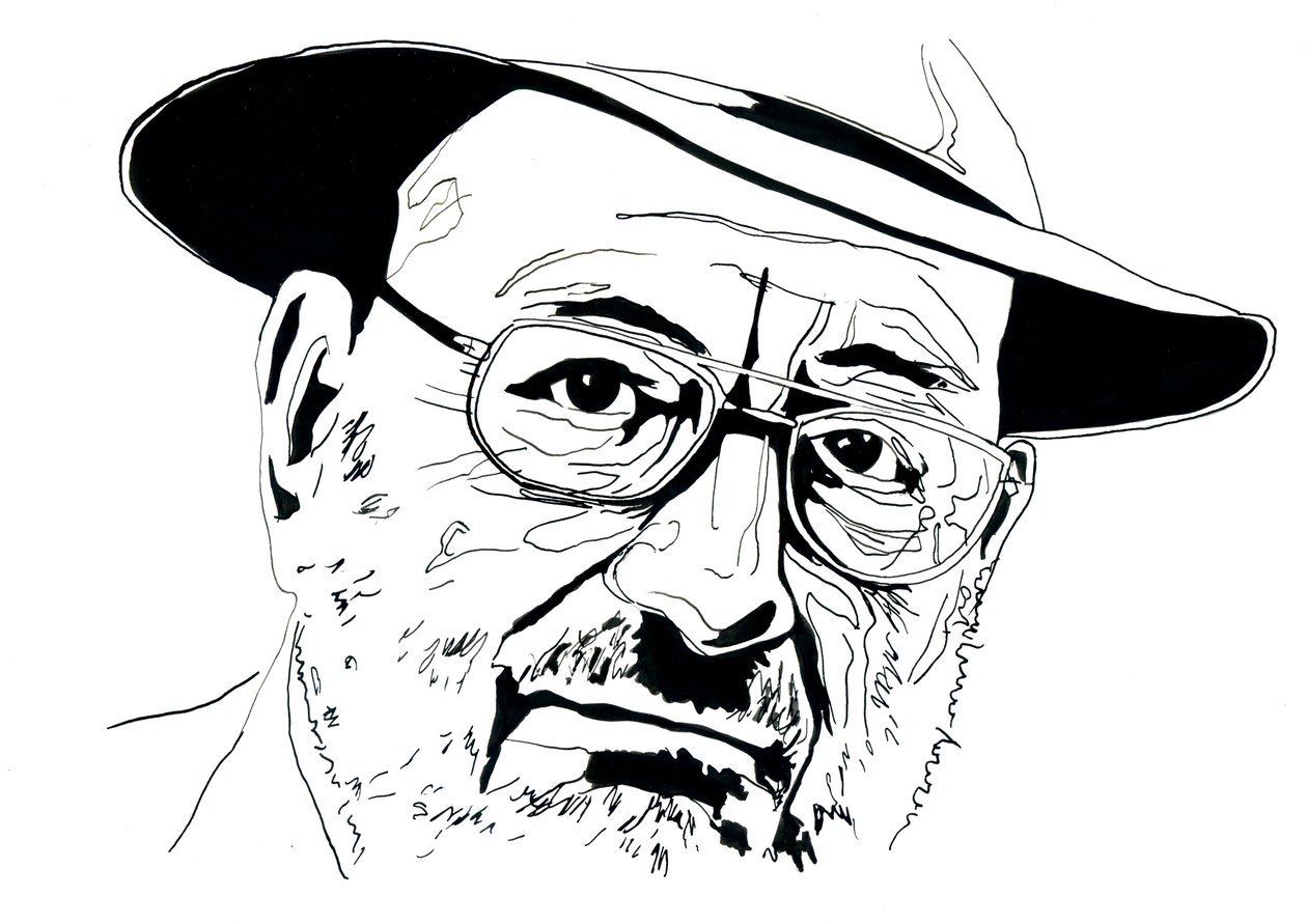 Portrét italského intelektuála Umberta Eca (1932-2016) od Alessandro Lonati