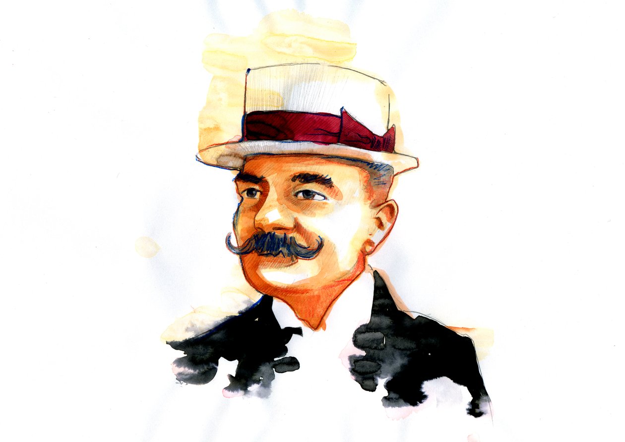 Portrét italského spisovatele Emilia Salgariho (1863-1911) (Portrét italského spisovatele Emilia Salgariho) od Alessandro Lonati