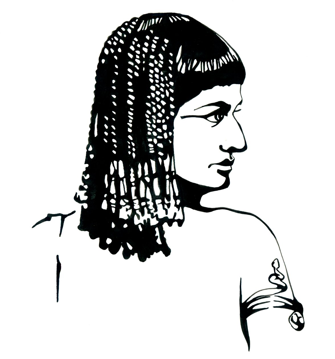 Portrét egyptské královny Kleopatry VII Thea Philopator (69-30 př.nl) od Alessandro Lonati