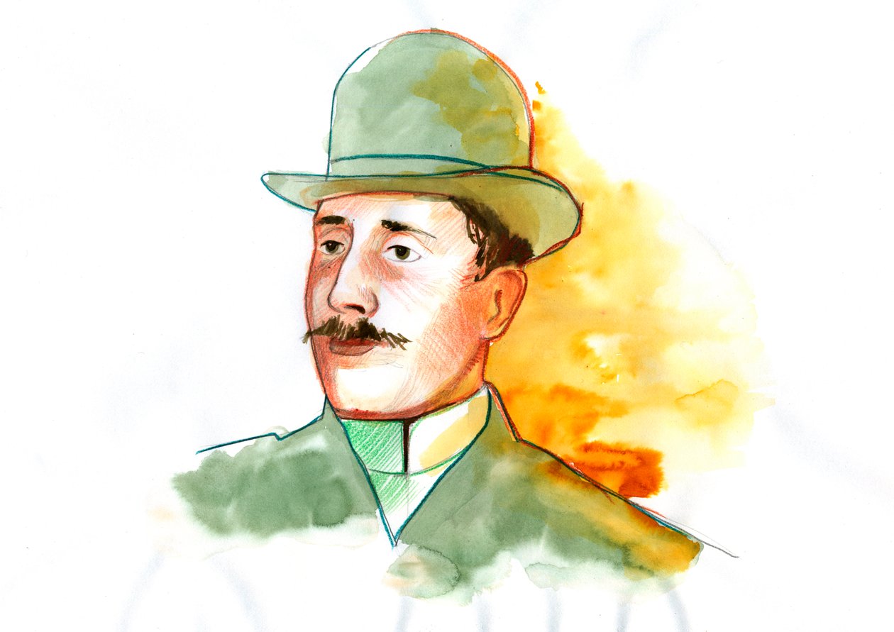 Portrét básníka Guillaume Apollinaire (1880-1918) (anglický básník Guillaume Apollinaire) od Alessandro Lonati