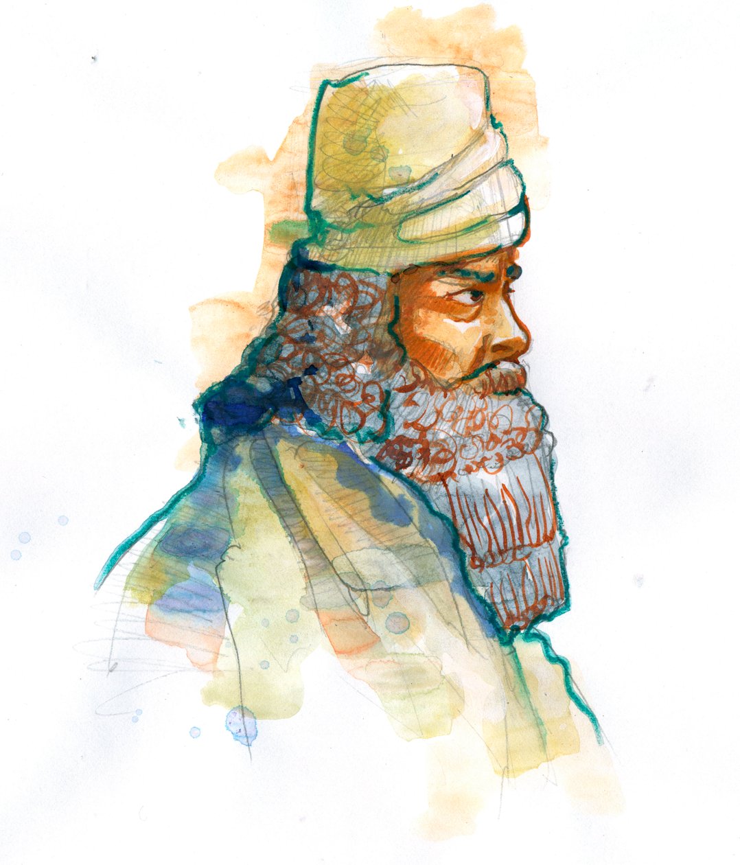 Zastoupení Zoroastra nebo Zarathustry zakladatele zoroastrismu (Zoroaster nebo Zarathustra zakladatel zoroastrismu) od Alessandro Lonati