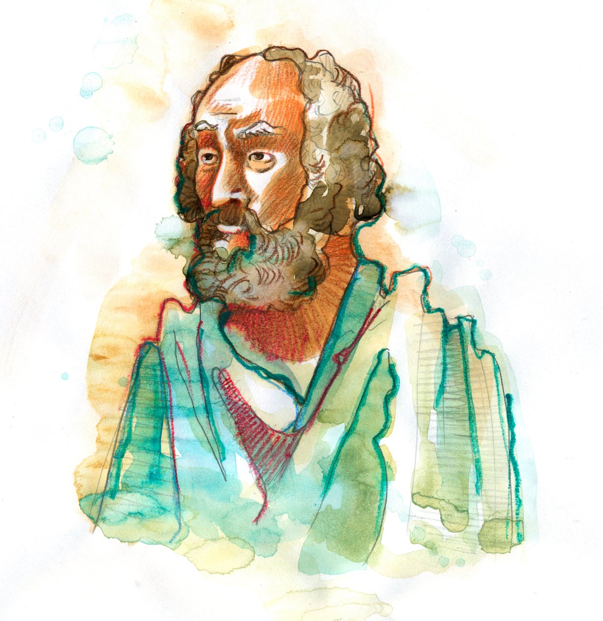 Znázornění řeckého básníka Homéra (8. století př. n. l.) (Portrét řeckého básníka Homéra) od Alessandro Lonati
