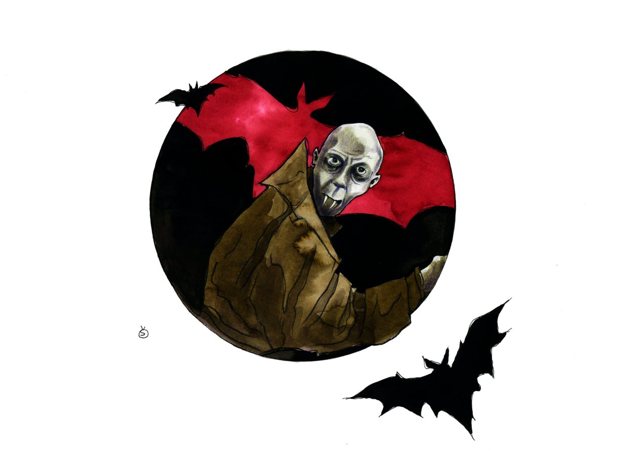Znázornění postavy upíra Nosferatu od Alessandro Lonati