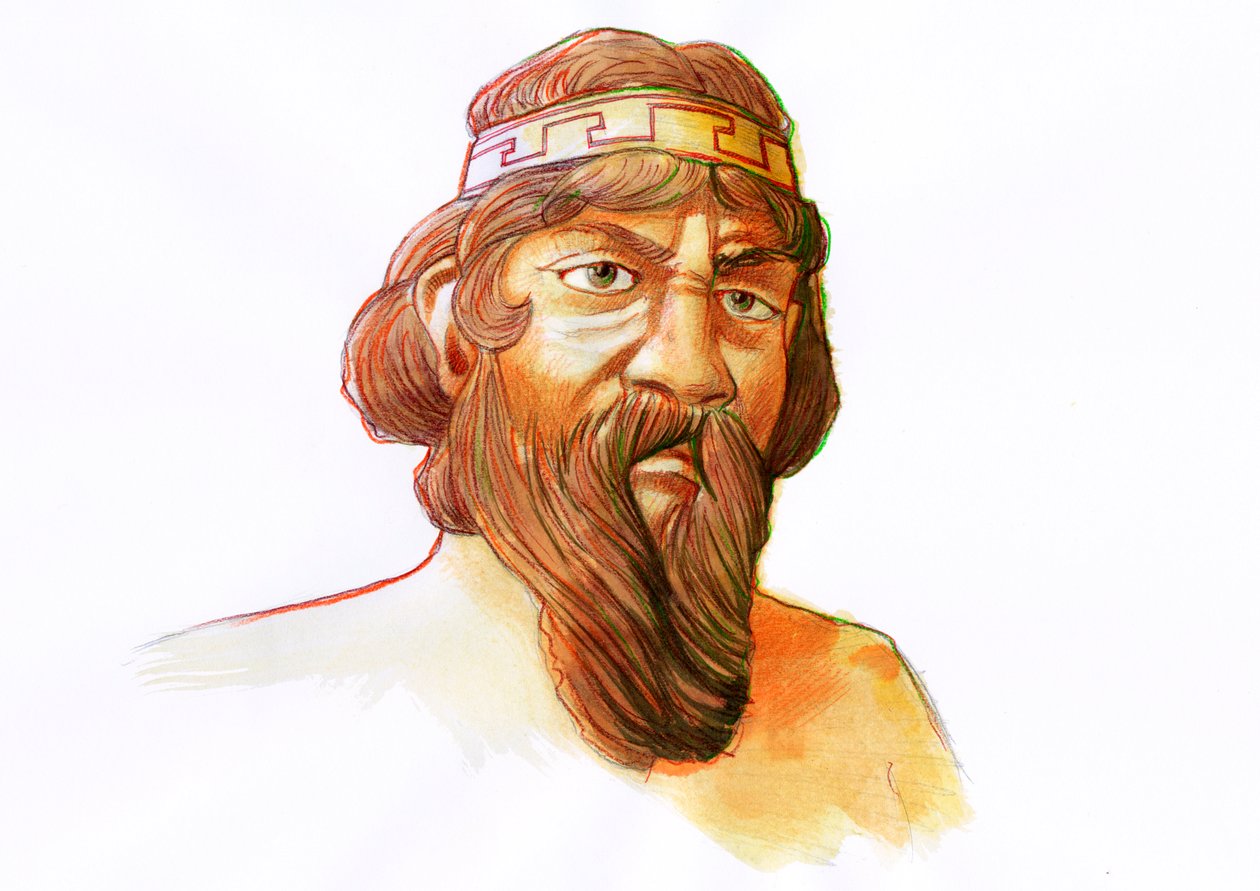Znázornění božstva Pallas (řecká mytologie: Pallas) od Alessandro Lonati