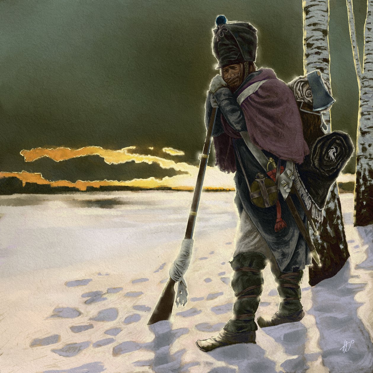 Ustupující pěšák během ruského tažení roku 1812, 2018 od Alessandro Lonati