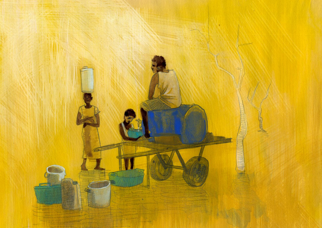 Nedostatek vody Ilustrace Alessandro Lonati od Alessandro Lonati