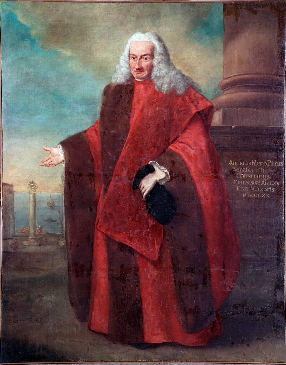 Portrét senátora Benátské republiky Angelo Memmo I Obraz Alessandra Longhiho (1733-1813) 1770 Slunce 181x143 cm Benátky, Correr Museum od Alessandro Longhi