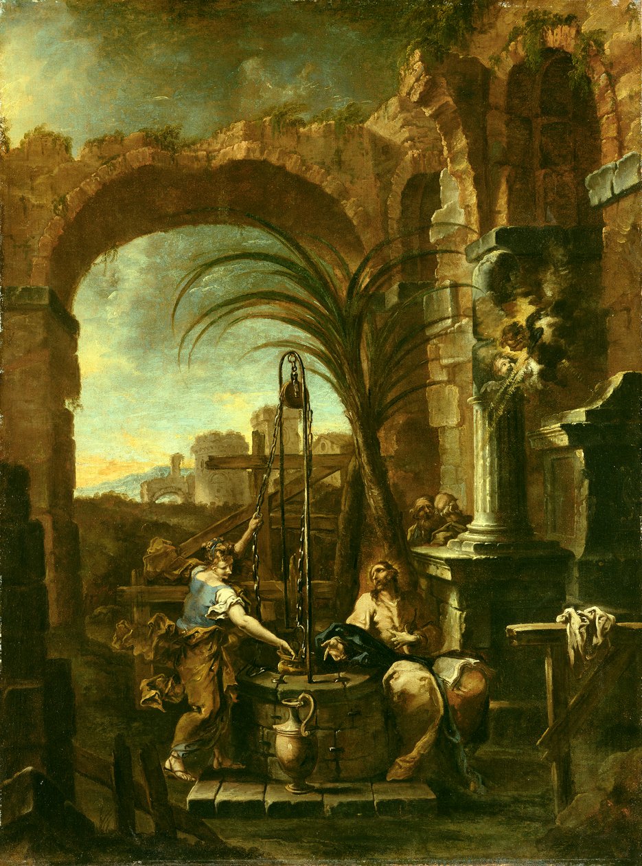 Kristus a Samaritánka, 1705-10 od Alessandro Magnasco