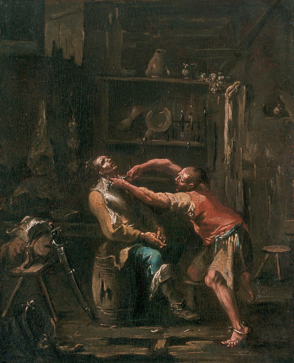 Vesnický holič od Alessandro Magnasco