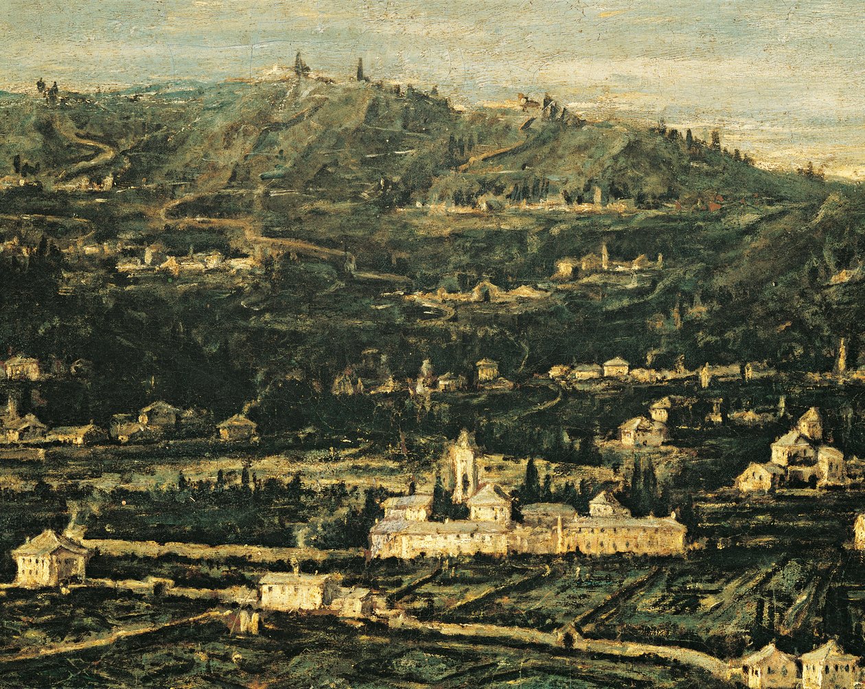 Detail zábavy v zahradě Albaro od Alessandro Magnasco