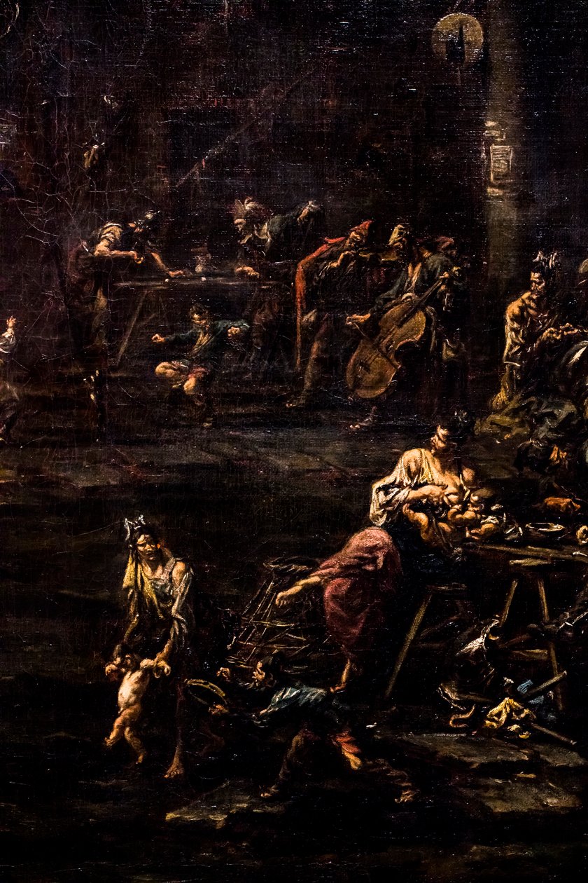 Hráči, vojáci a tuláci, asi 1720/30 (olej na plátně) od Alessandro Magnasco