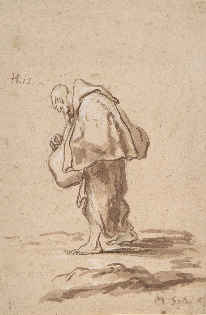 Stálý Pilgrim Friar., ca. 1705-20. od Alessandro Magnasco