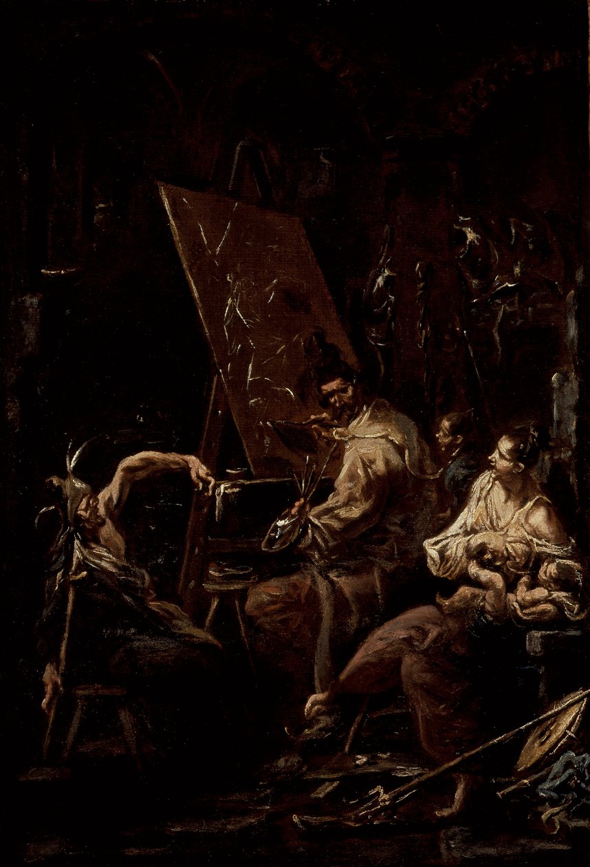 Umělcův ateliér od Alessandro Magnasco