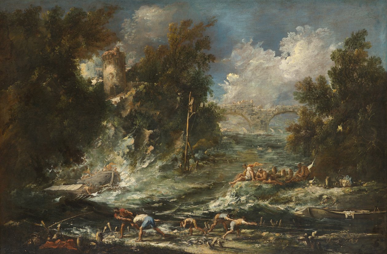 Bouře, cca 1710-1720 od Alessandro Magnasco