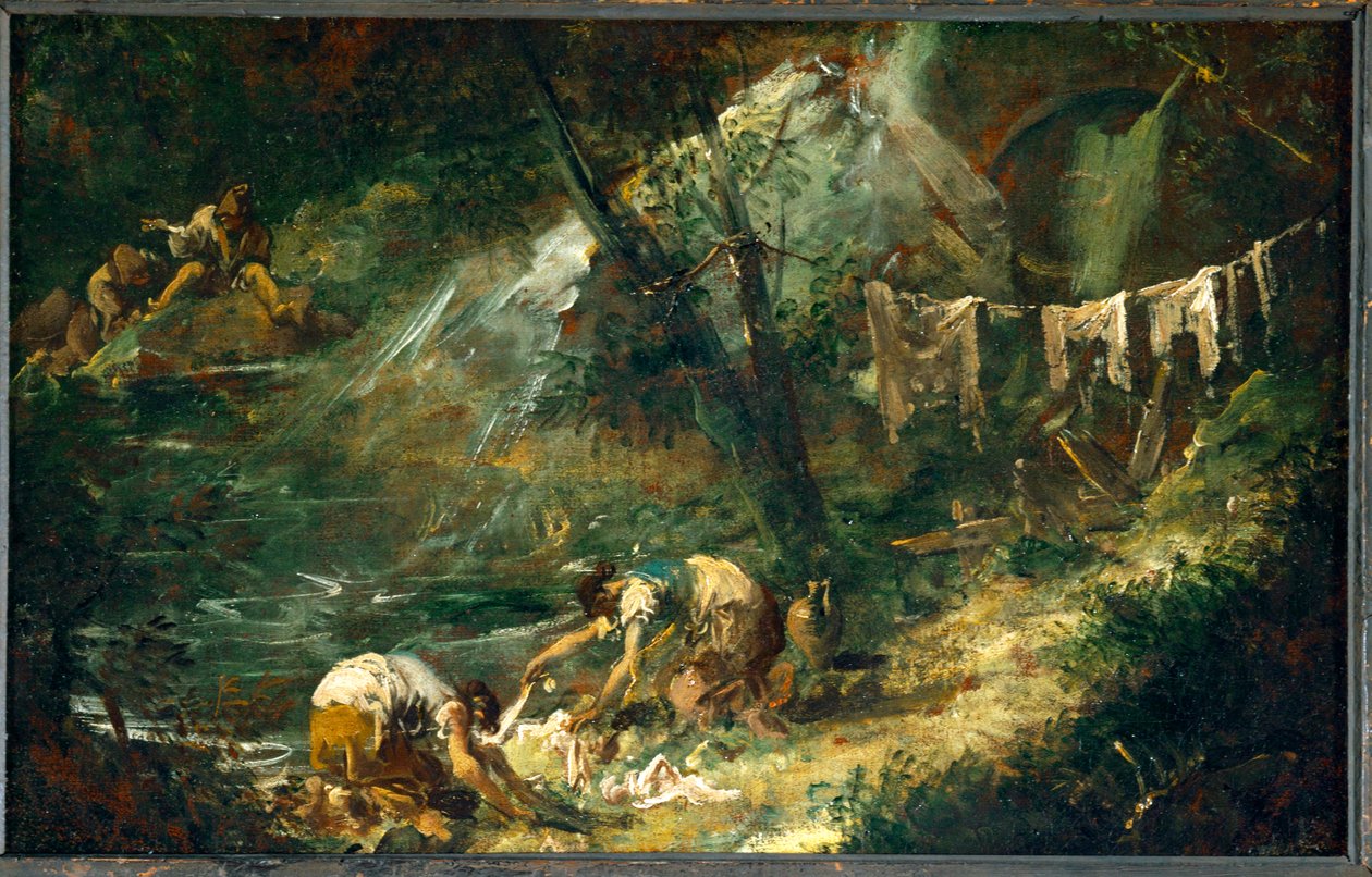 Pračky. (malba na plátně) od Alessandro Magnasco