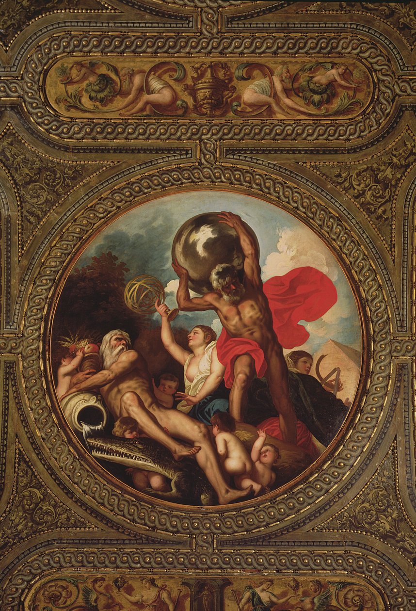 Alegorie astronomie, ze stropu knihovny, 1635 od Alessandro Padovanino