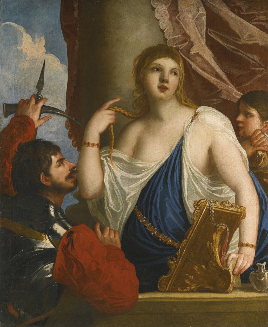 Semiramis Called to Arms par Padovanino (1588-1649). Olej na plátně, rozměr : 134x112, , Soukromá sbírka od Alessandro Padovanino