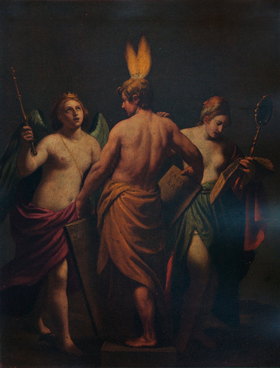 Filosofie, historie a obezřetnost probouzející mysl k touze po vědění, c1624, 1938 od Alessandro Turchi