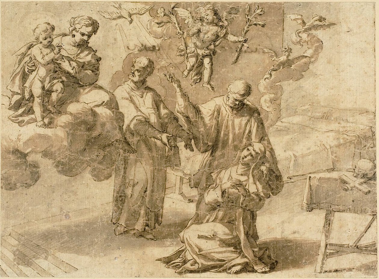 Vize svaté Kateřiny Sienské od Alessandro Turchi