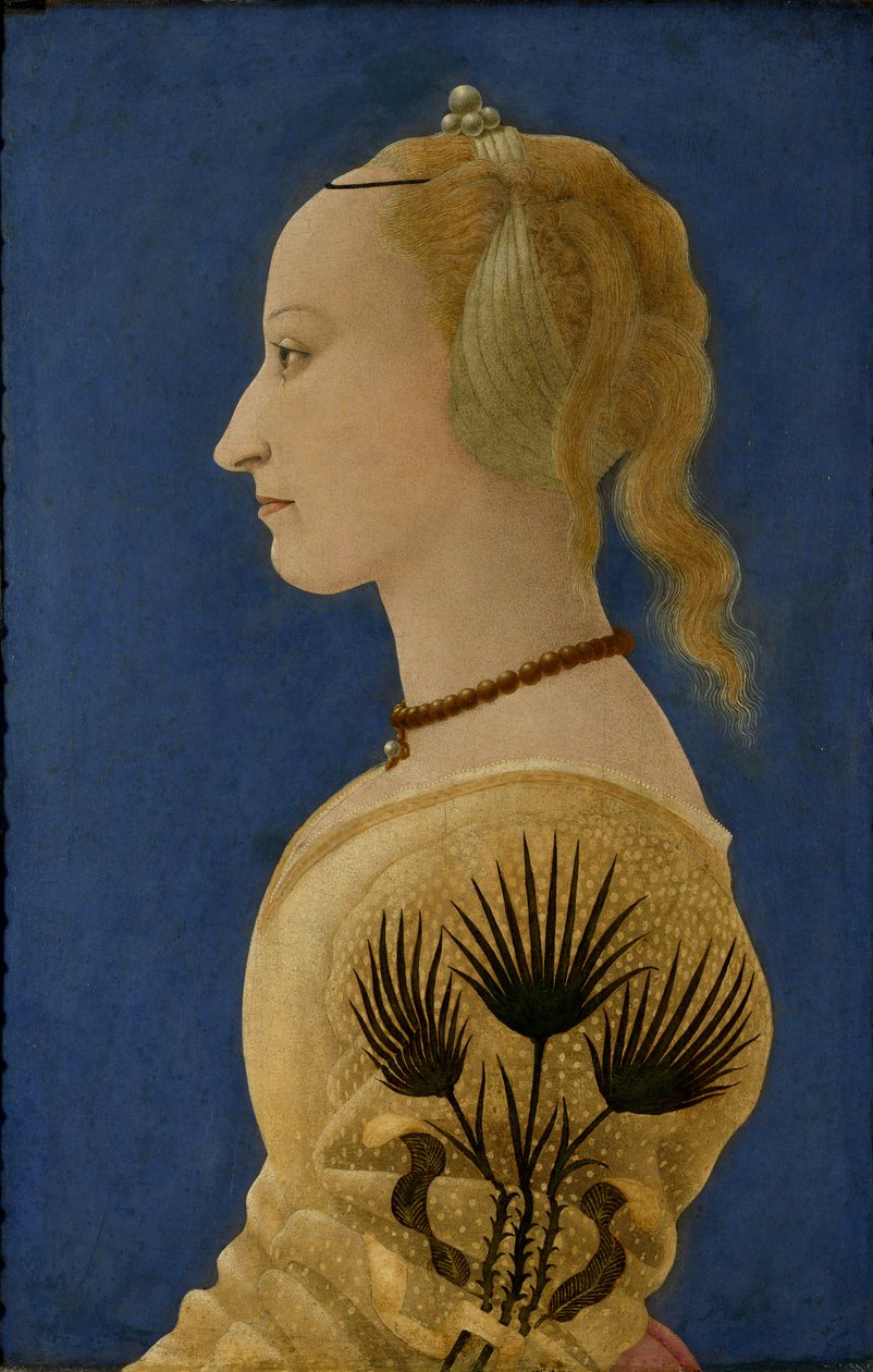 Portrét dámy ve žlutém, c.1465 (panel) od Alessio Baldovinetti