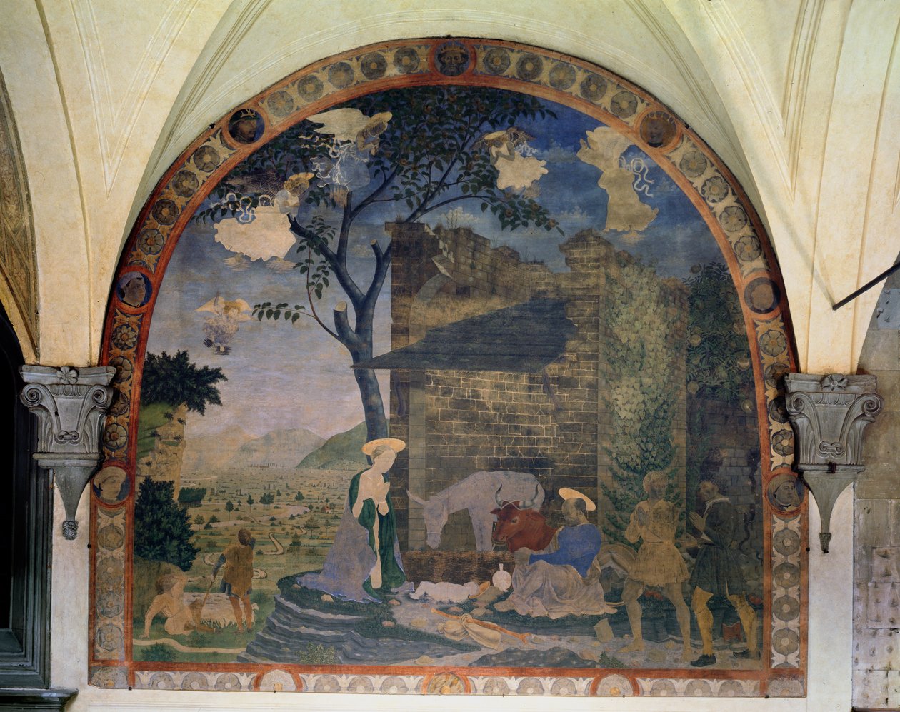 Narození Páně, 1460-62 od Alesso Baldovinetti