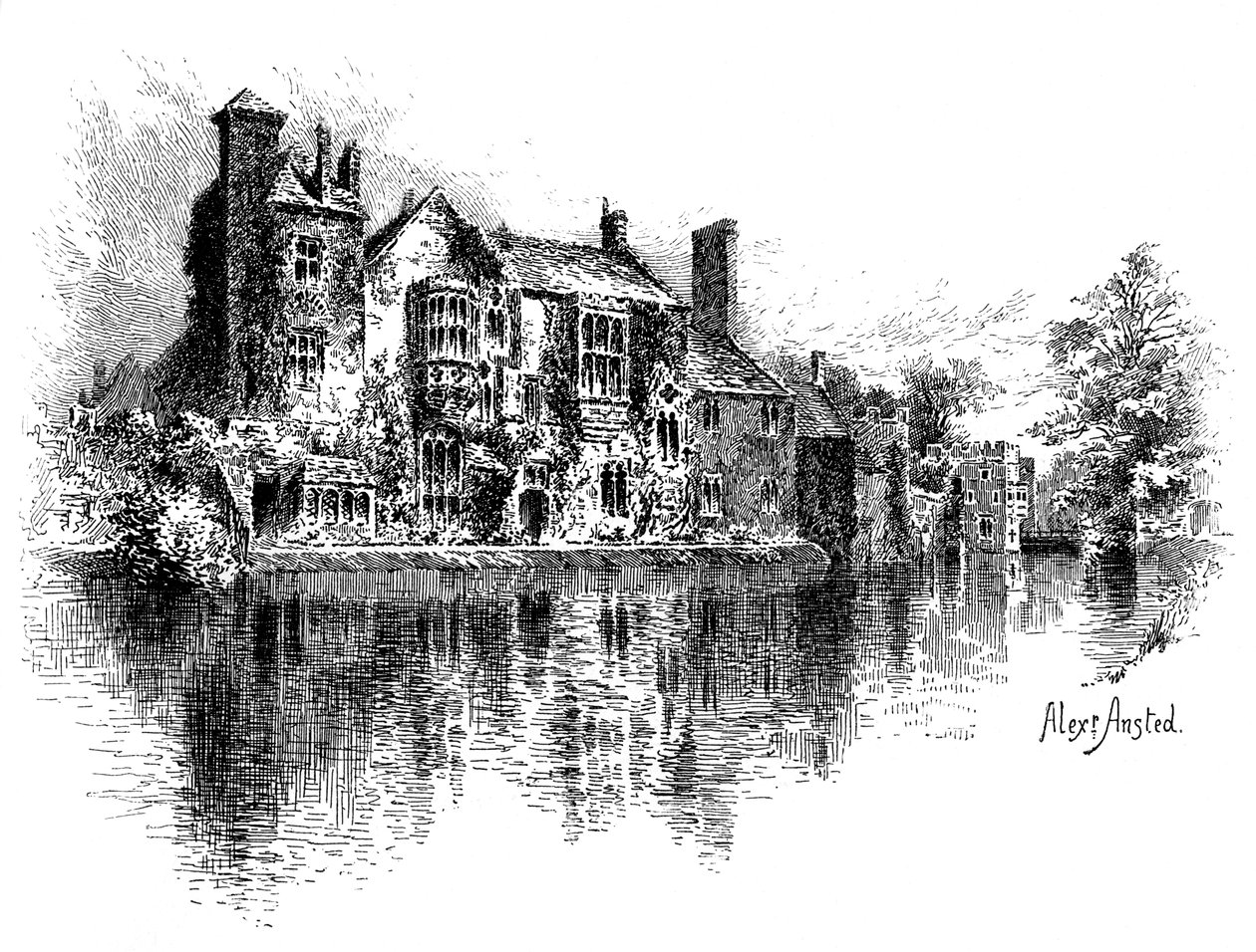 Wells Palace, Somerset, 1895. od Alex Ansted