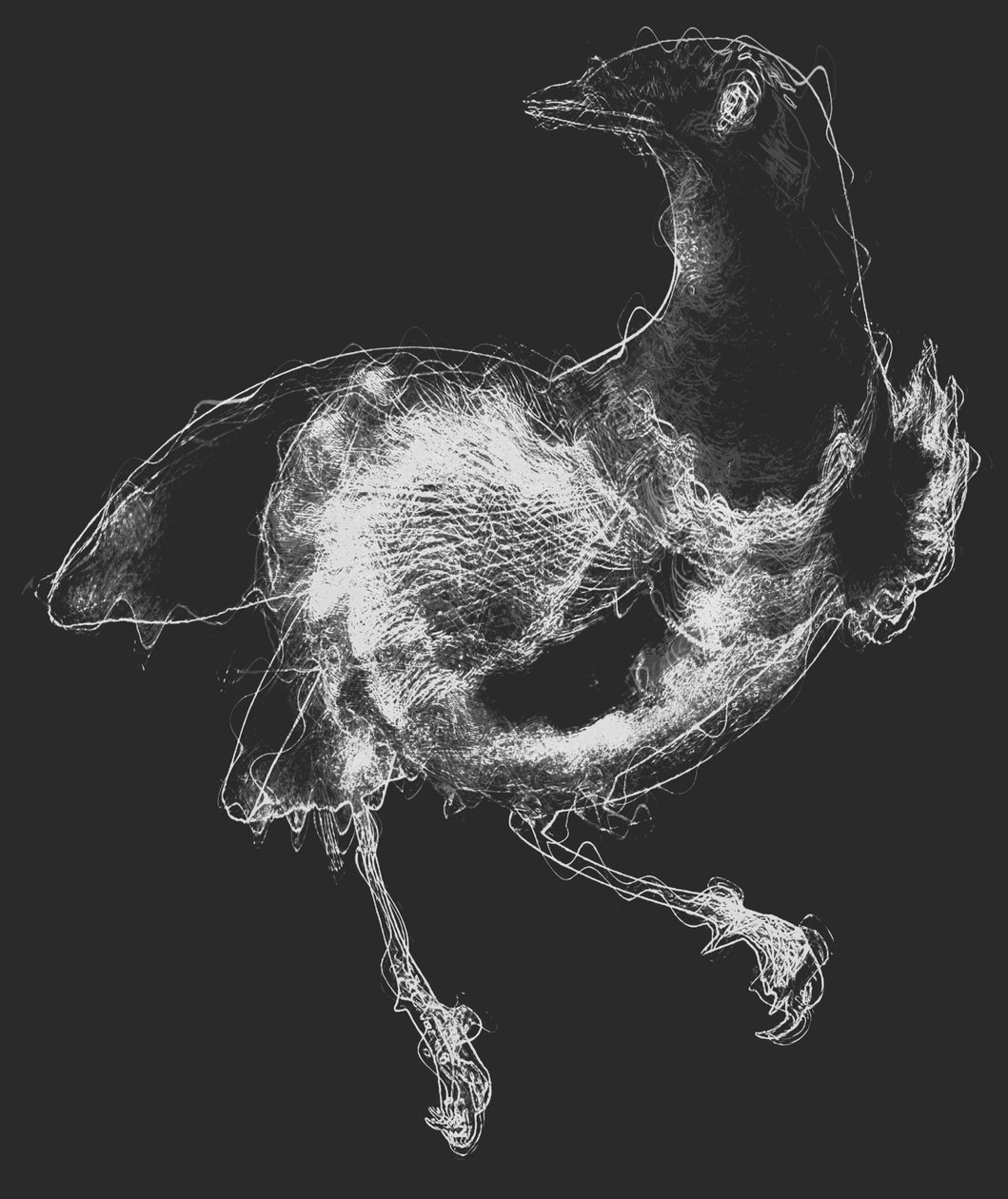 Bird III, 2020 (kombinovaná média) od Alex Caminker