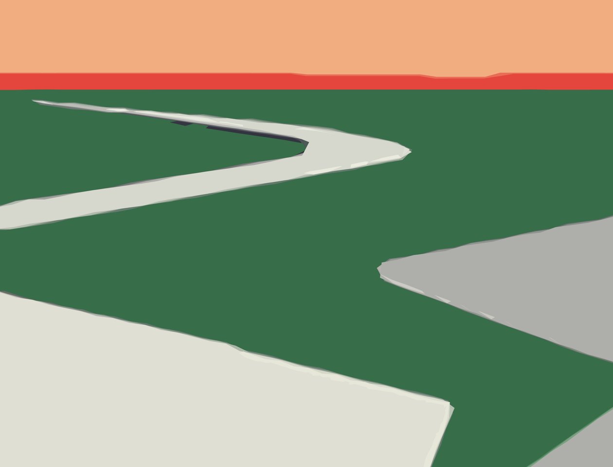 Horizon.Road, 2016, (c-print) od Alex Caminker