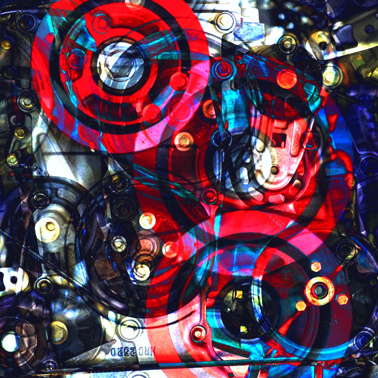 Mechanismus, 2019, (koláž) od Alex Caminker