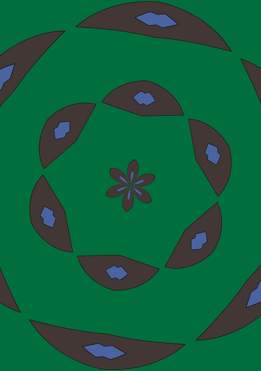 arabeska #8,2019, (kombinovaná média) od Alex Caminker