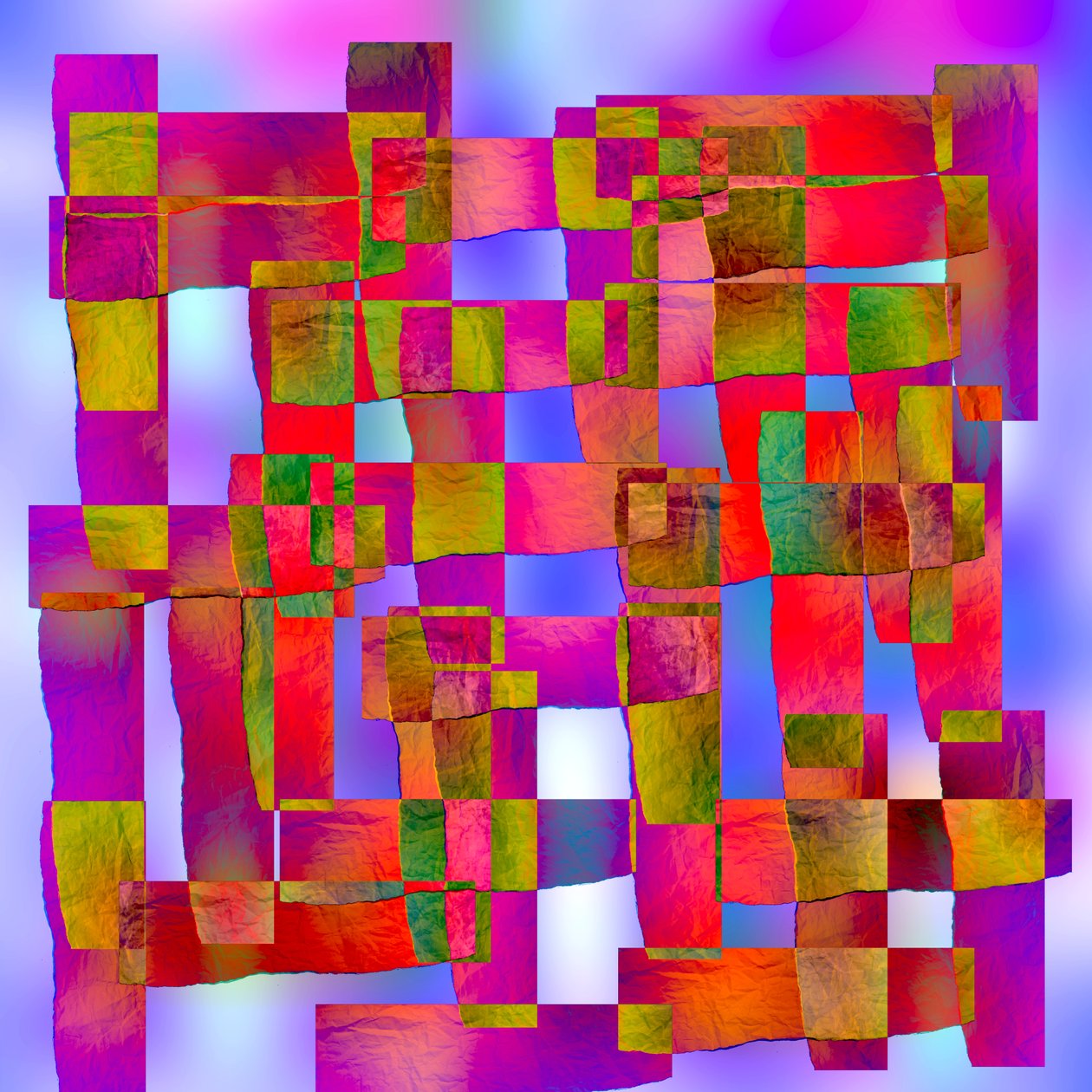 krystalová geometrická struktura, 2019, (kombinovaná média) od Alex Caminker