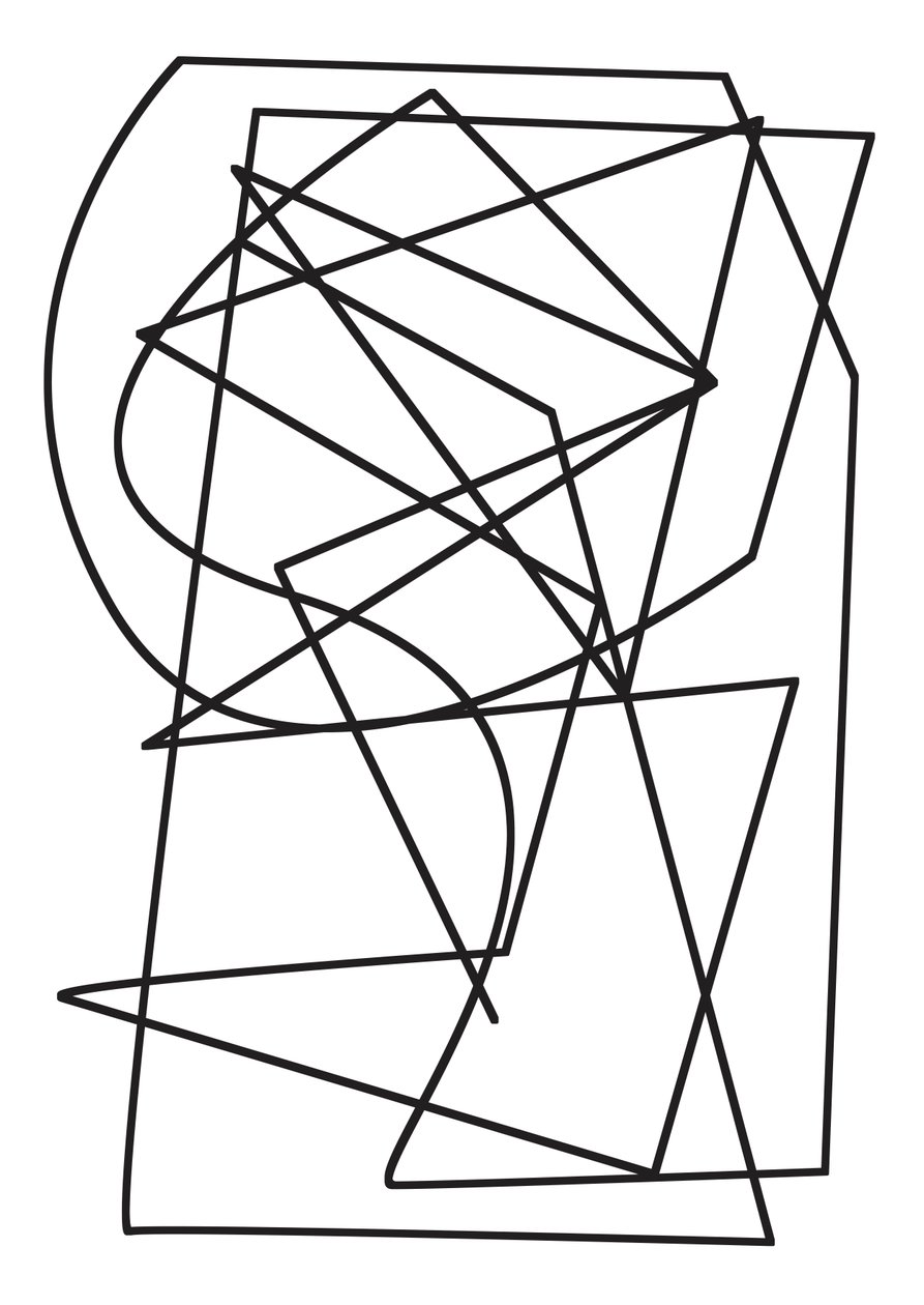 jeden řádek (puls), 2019, (kresba) od Alex Caminker