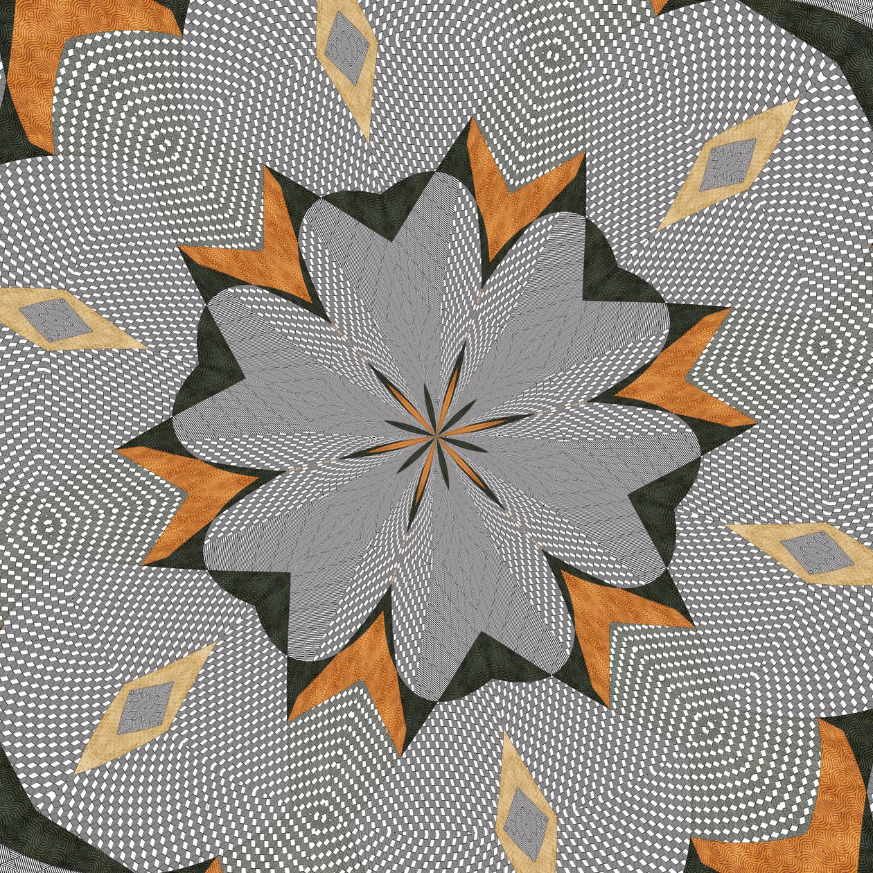ornament #70,2019,(kombinovaná technika) od Alex Caminker