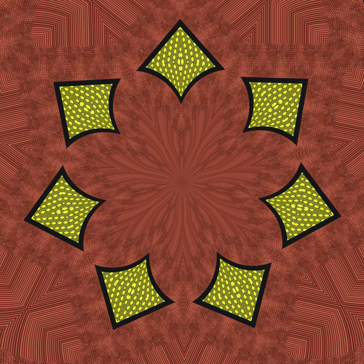 ornament #8,2019, (kombinovaná média) od Alex Caminker