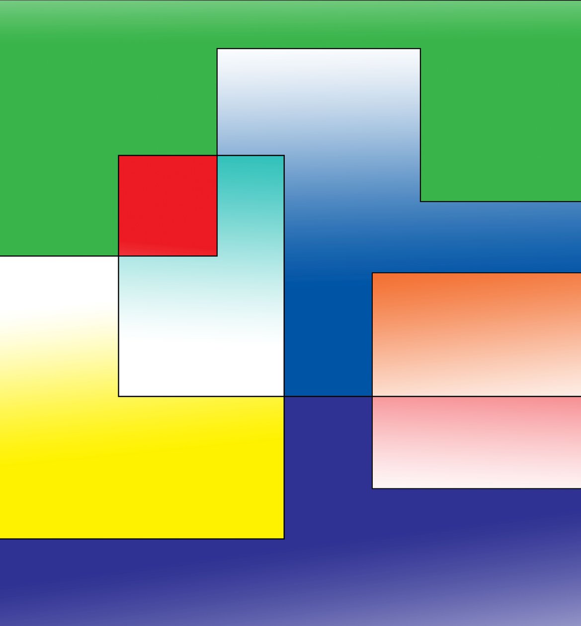 vesmírná organizace, 2019, (gradient) od Alex Caminker