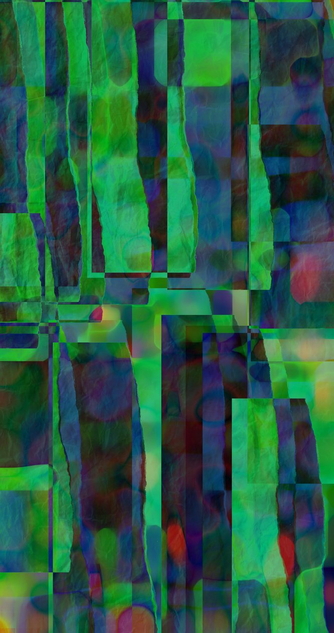 struktura d, 2019 (kombinovaná média) od Alex Caminker