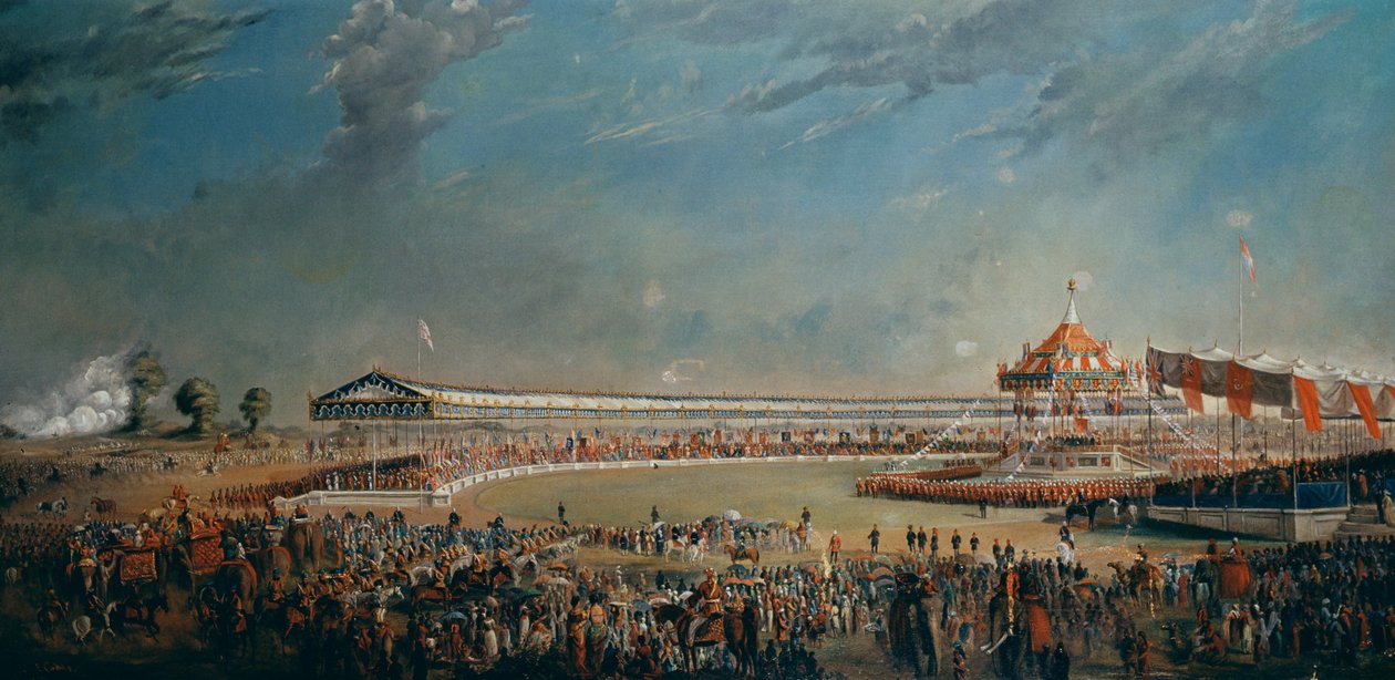 Dillí Durbar, oslava u příležitosti, kdy se královna Viktorie stala císařovnou Indie, 1877 od Alexander Caddy