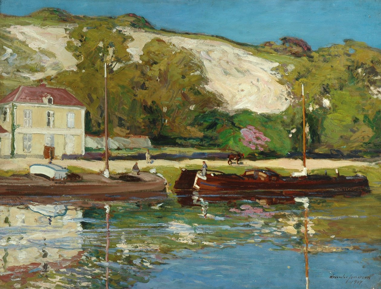 Čluny na Seině, 1907 od Alexander Jamieson