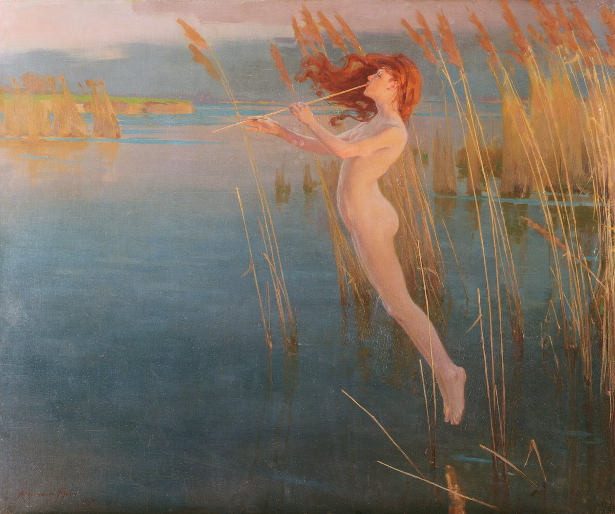 The Long Cry of the Reeds at Even, 1896 od Alexander Mann