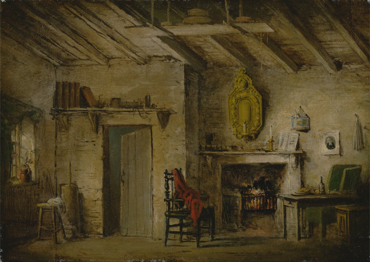 Scénický design pro Heart of Midlothian; Deans Cottage od Alexander Nasmyth