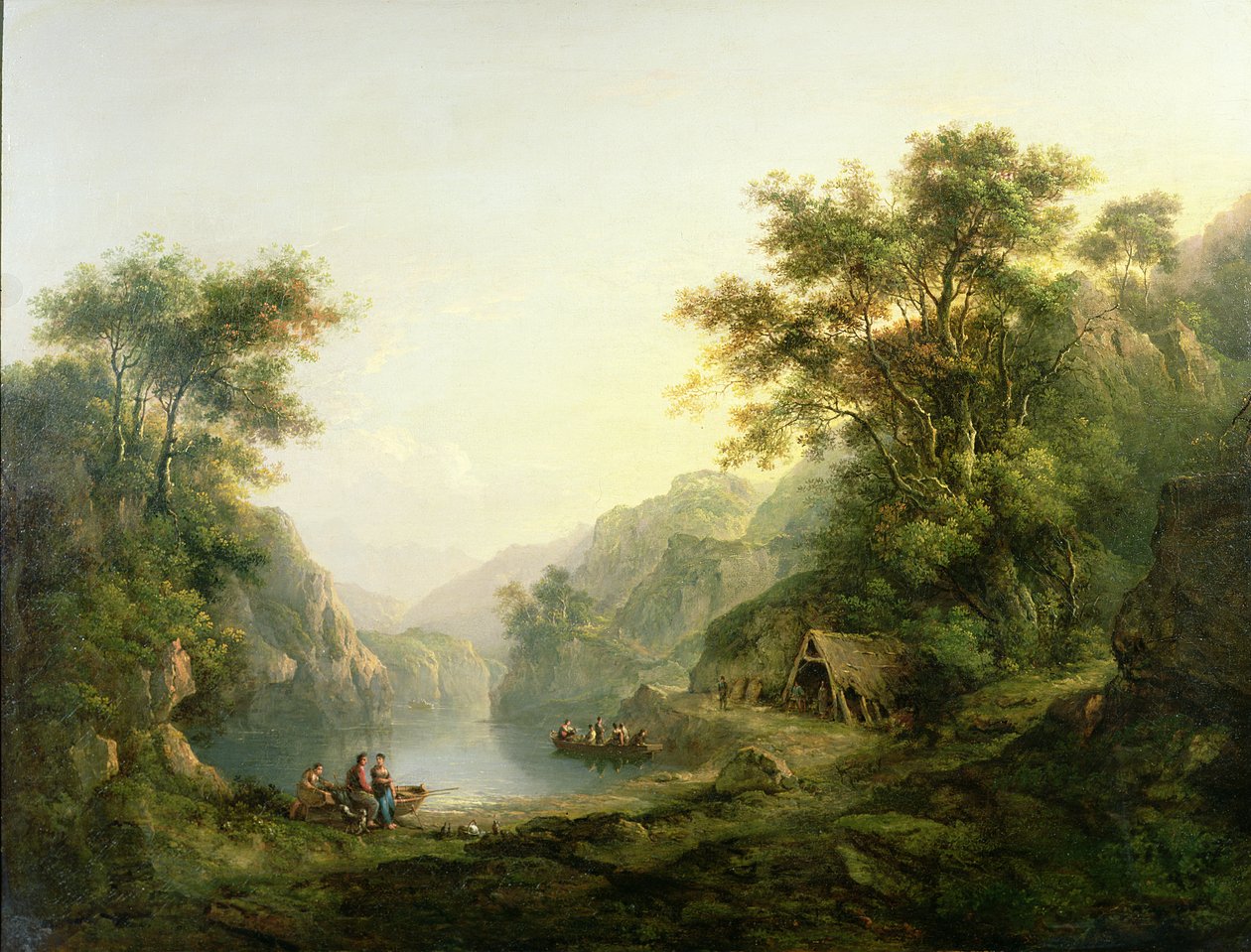 The Fishing Party, Loch Katrine, Skotsko od Alexander Nasmyth