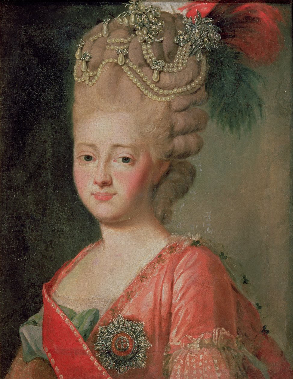 Portrét císařovny Marie Fjodoriny (1759-1828), 70. léta 18. století od Alexander Roslin