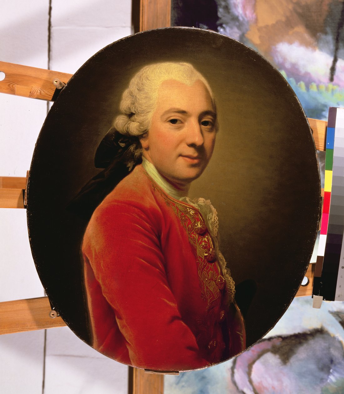 Portrét muže v červeném kaftanu, 1764 od Alexander Roslin