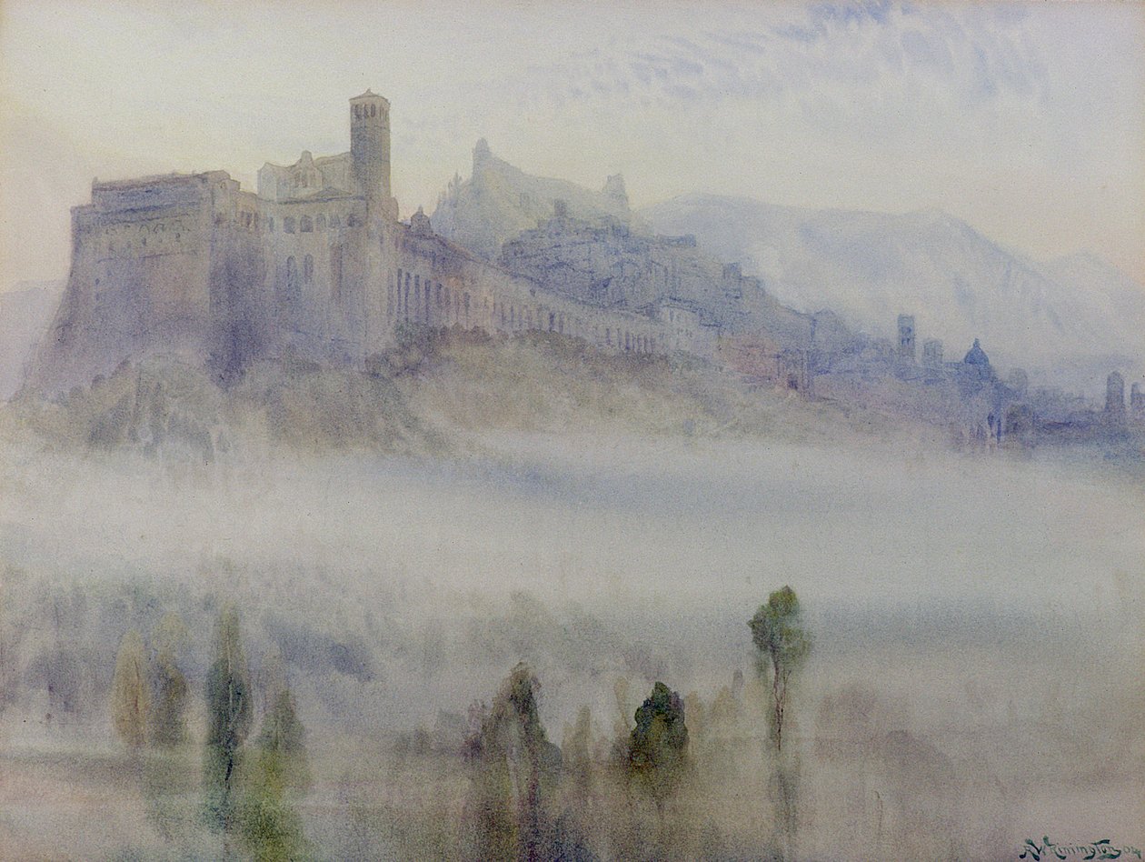 Assisi, časné ráno od Alexander Wallace Rimington