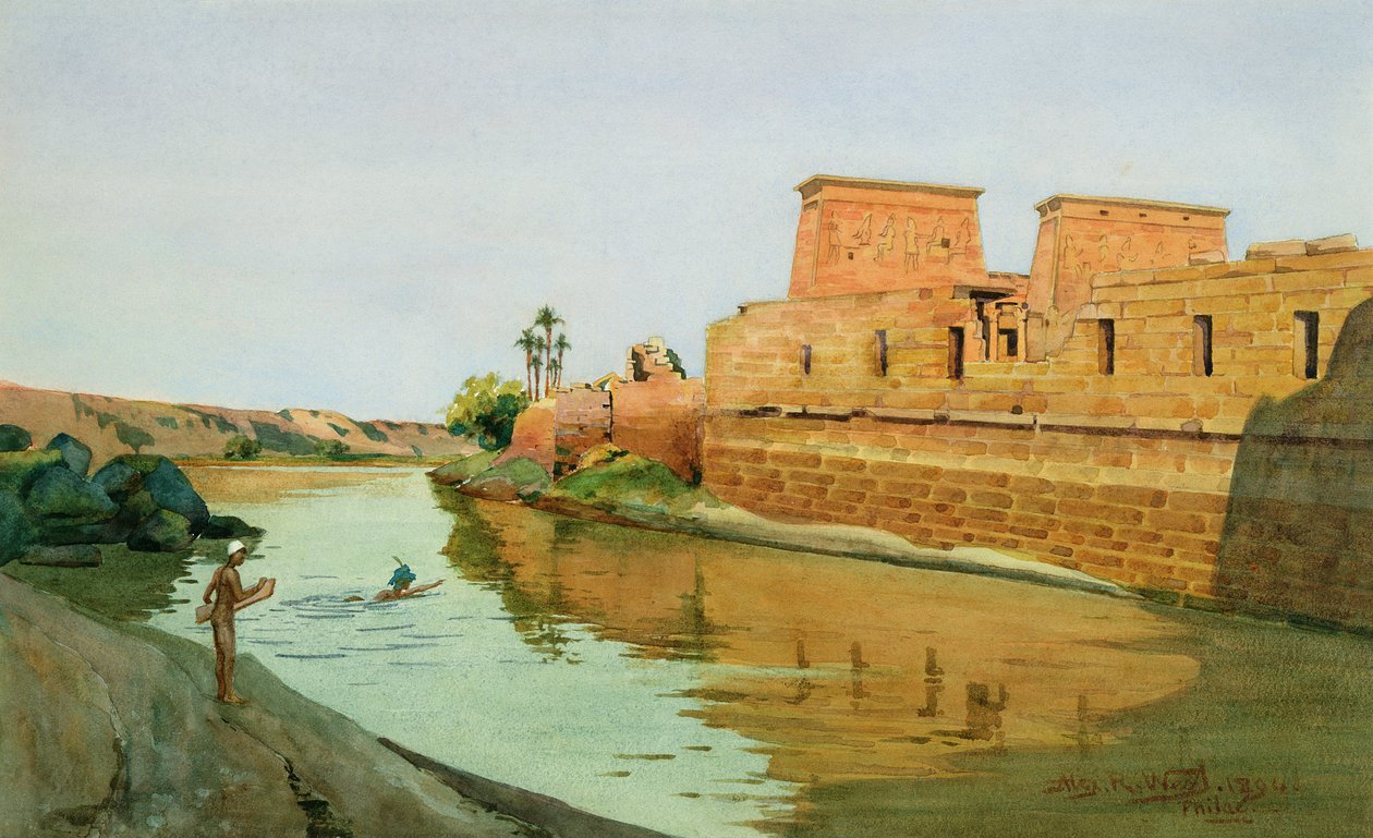 Philae na Nilu, 1894 od Alexander West