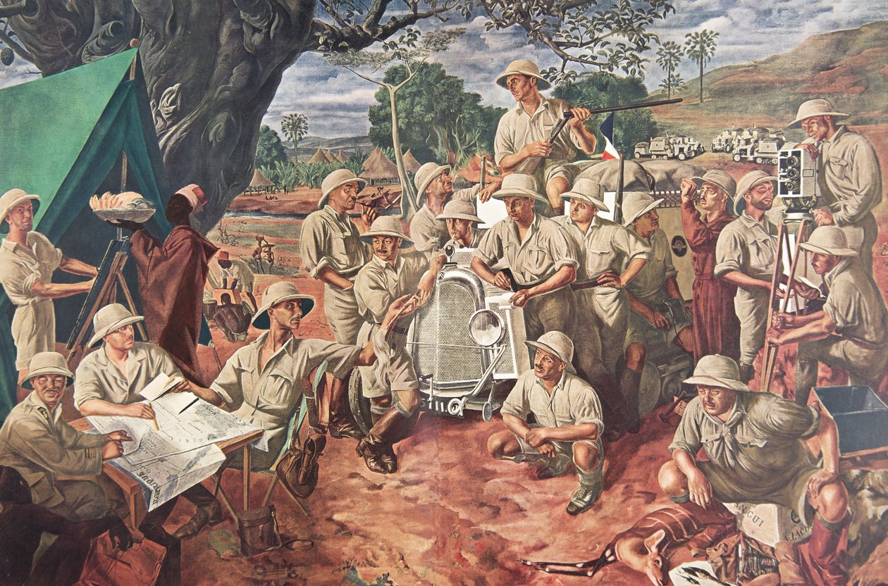 expedice, z Kresby a malby Afriky, uskutečněná během expedice Citroen Centre Afrique, druhá mise Haardt Audouin-Dubreuil, hospoda. Paříž, 1927 od Alexander Yakovlev