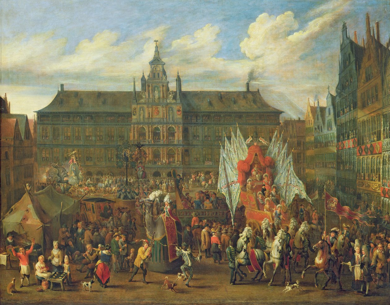 Procesí v Antverpách, 1697 od Alexander van Bredael