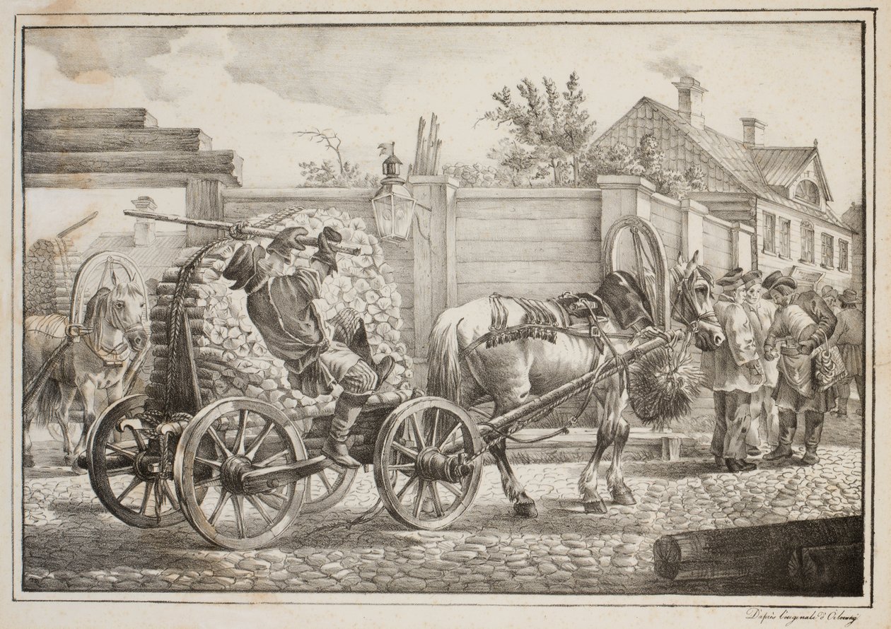 Kočí s Kindlingem (litho) od after Alexander Orlowski